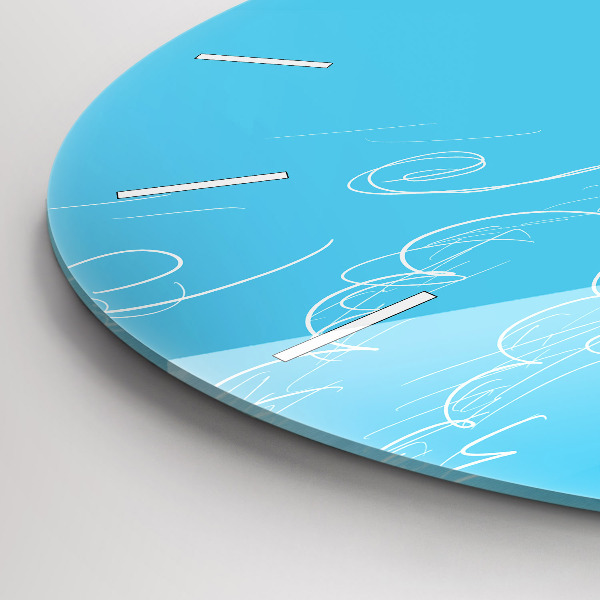 Wanduhr rund mit motiv Glühbirne Zeichnung