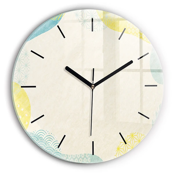 Wanduhr rund Gemusterter Rahmen
