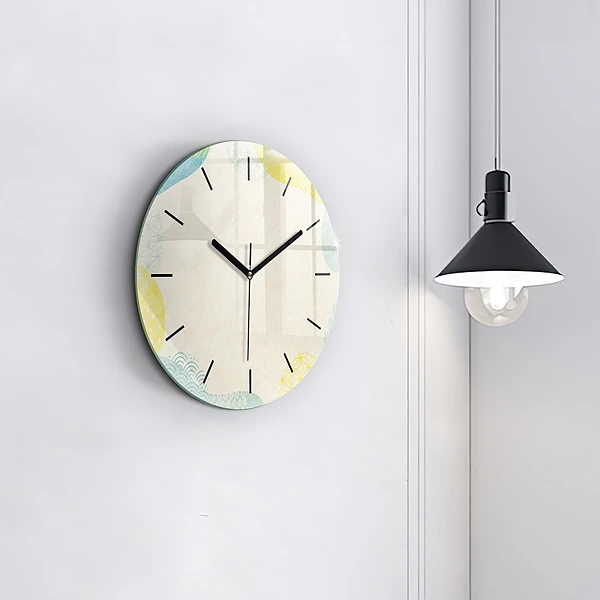 Wanduhr rund Gemusterter Rahmen