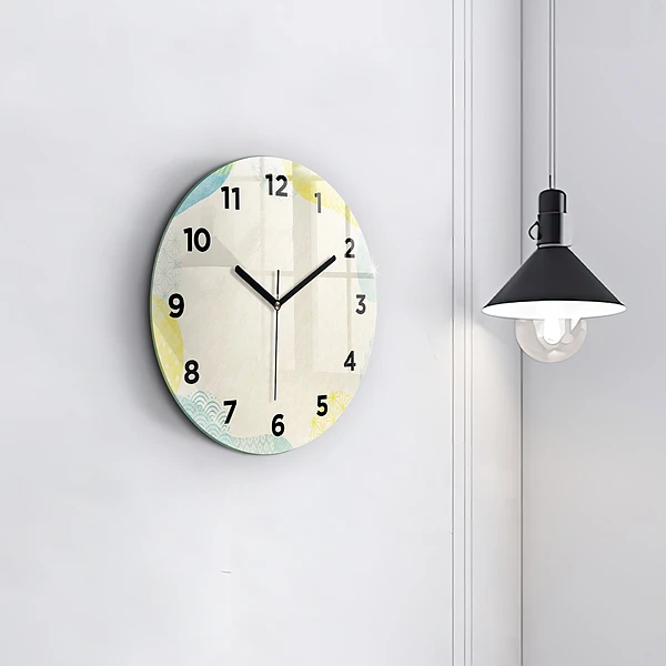 Wanduhr rund Gemusterter Rahmen