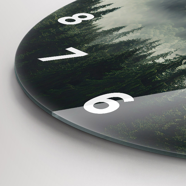 Wanduhr rund Wald-Landschaft