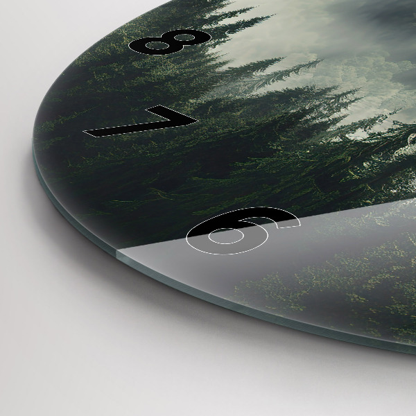 Wanduhr rund Wald-Landschaft