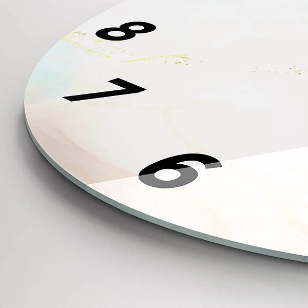 Wanduhr rund Aquarell-Marmor