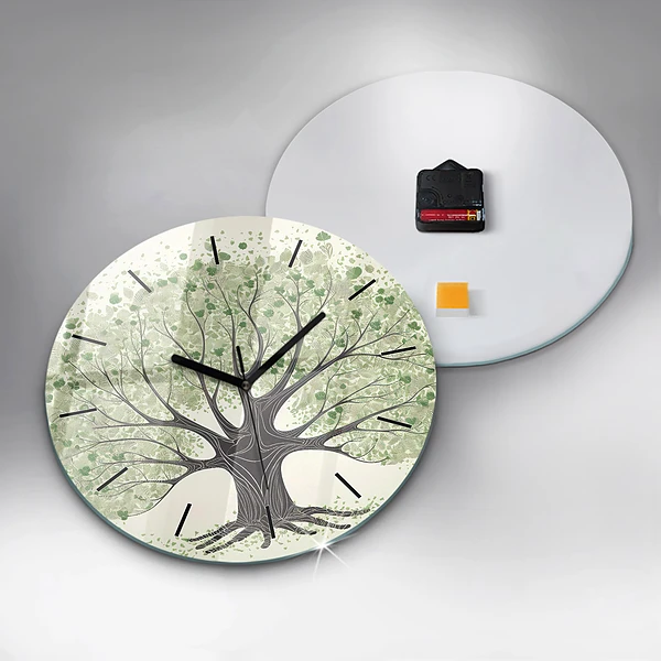 Wanduhr rund mit motiv Großer Baum Natur