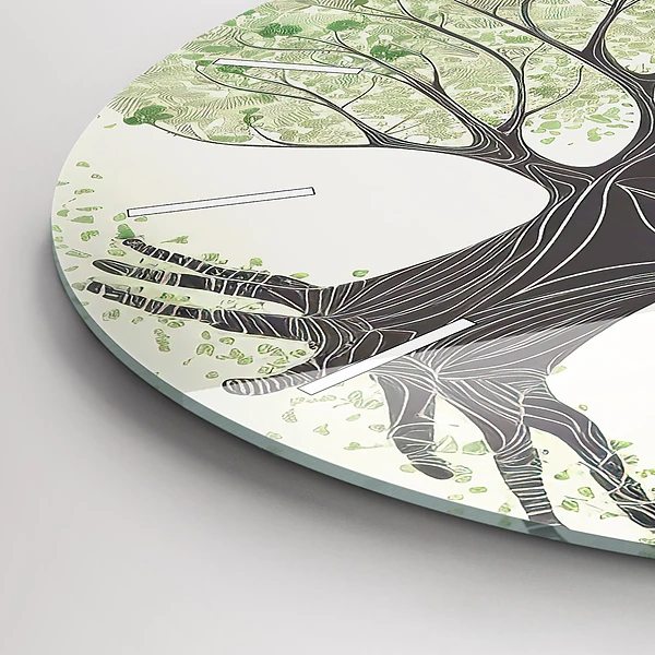 Wanduhr rund mit motiv Großer Baum Natur