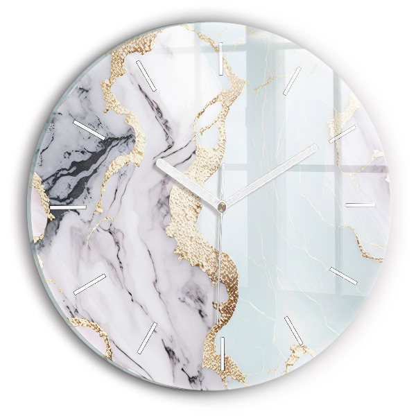 Wanduhr rund Marmor