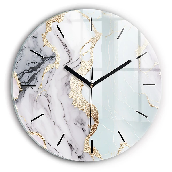 Wanduhr rund Marmor