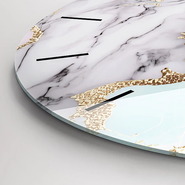 Wanduhr rund Marmor