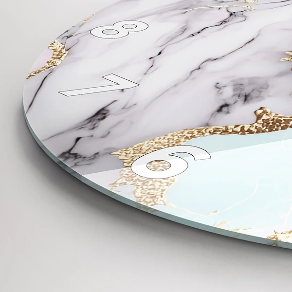Wanduhr rund Marmor