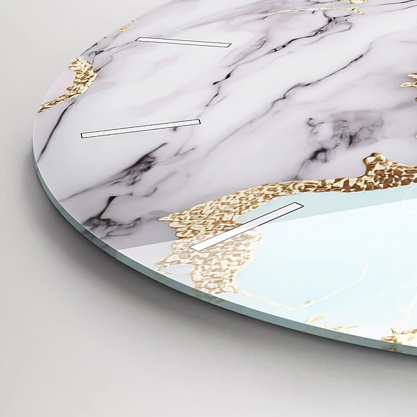 Wanduhr rund Marmor
