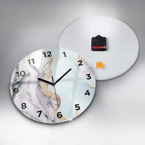 Wanduhr rund Marmor