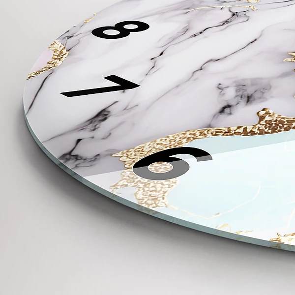 Wanduhr rund Marmor