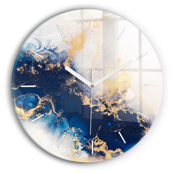 Wanduhr rund mit motiv Marmoriertes Muster