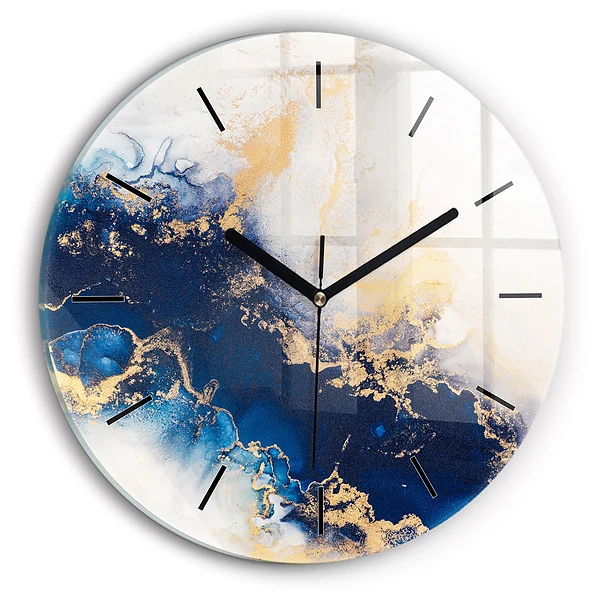 Wanduhr rund mit motiv Marmoriertes Muster