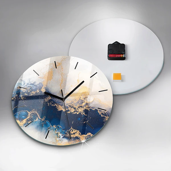 Wanduhr rund mit motiv Marmoriertes Muster