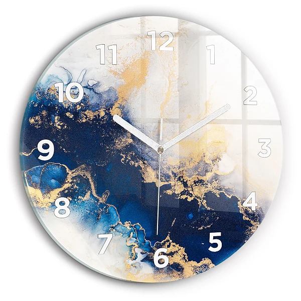 Wanduhr rund mit motiv Marmoriertes Muster