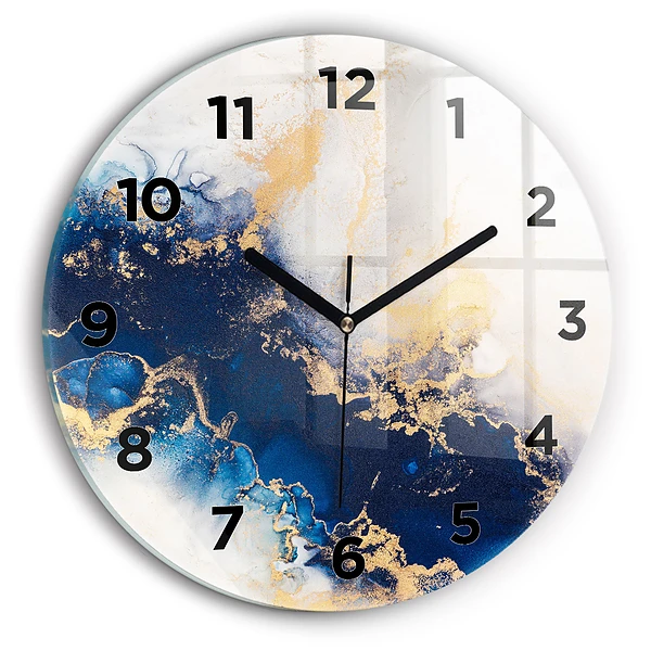 Wanduhr rund mit motiv Marmoriertes Muster