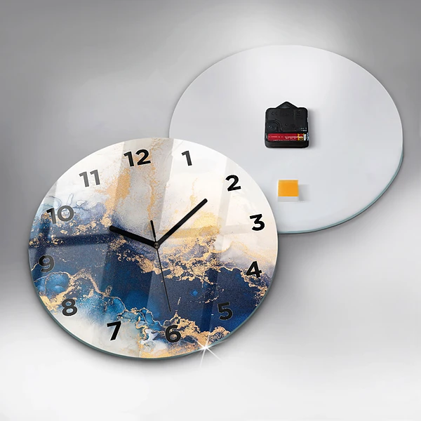 Wanduhr rund mit motiv Marmoriertes Muster