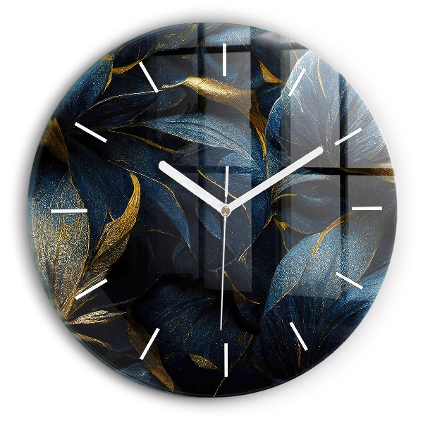 Wanduhr rund mit motiv Dekorative Blumen