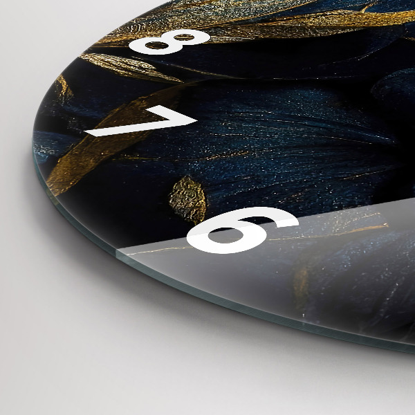 Wanduhr rund mit motiv Dekorative Blumen