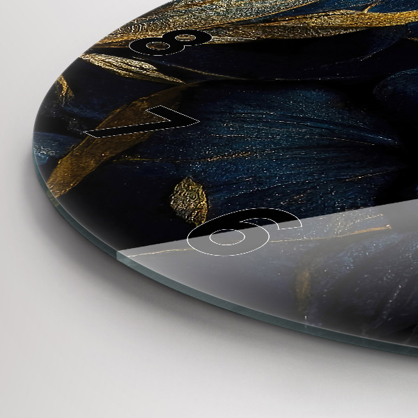 Wanduhr rund mit motiv Dekorative Blumen