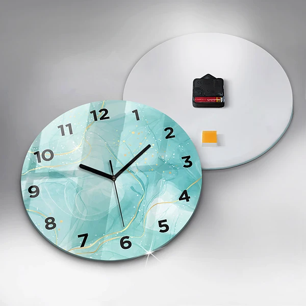 Wanduhr rund Abstrakter Marmor