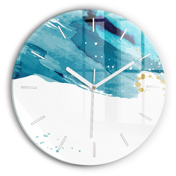 Wanduhr rund mit motiv Pinselstriche