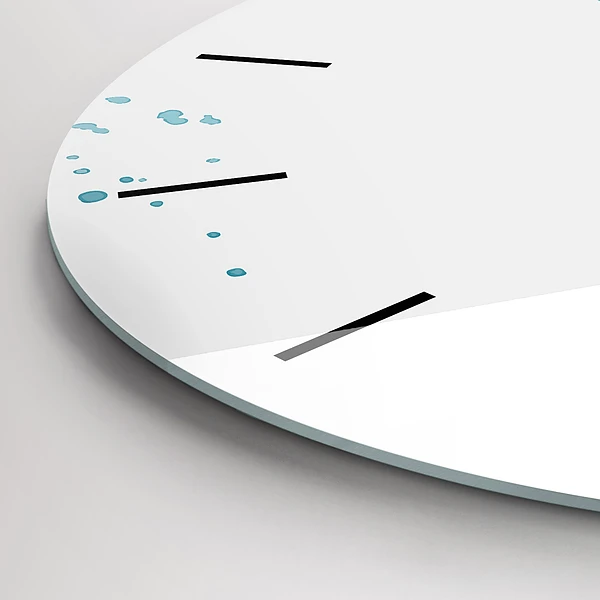 Wanduhr rund mit motiv Pinselstriche