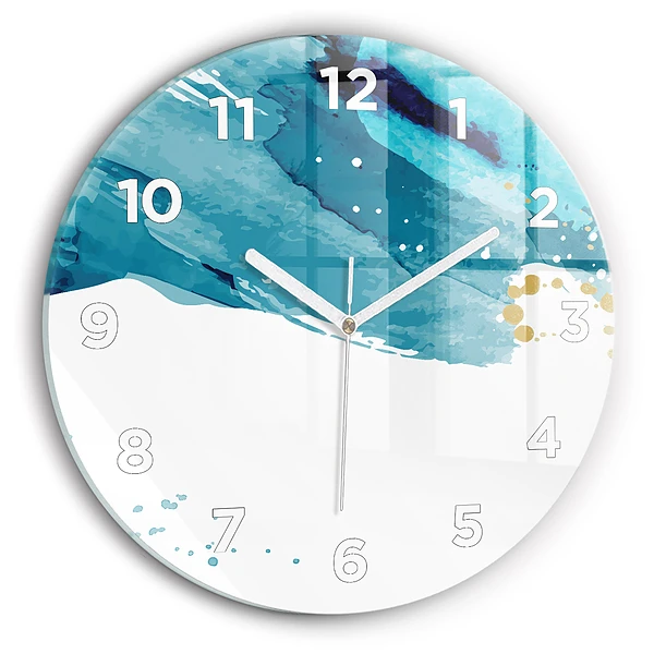 Wanduhr rund mit motiv Pinselstriche