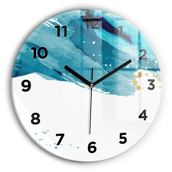 Wanduhr rund mit motiv Pinselstriche