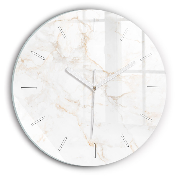 Wanduhr rund mit motiv Eleganter Marmor
