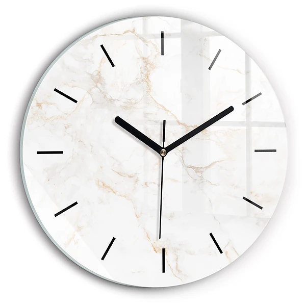 Wanduhr rund mit motiv Eleganter Marmor