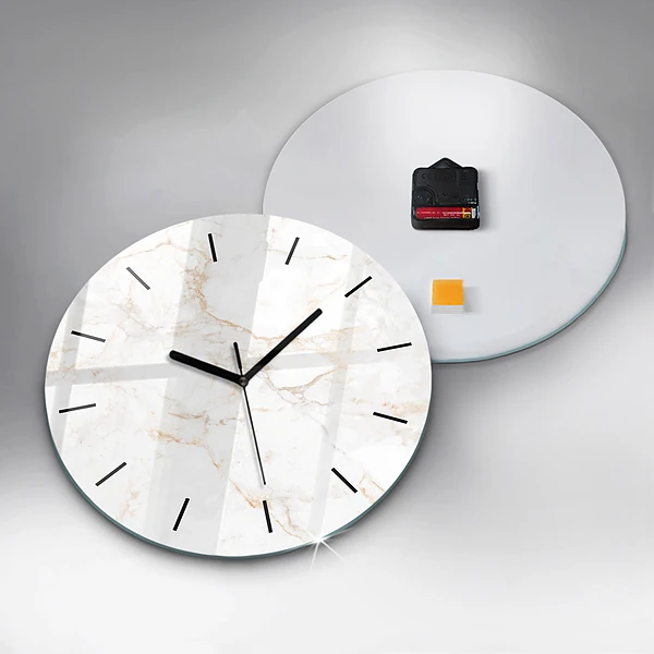 Wanduhr rund mit motiv Eleganter Marmor
