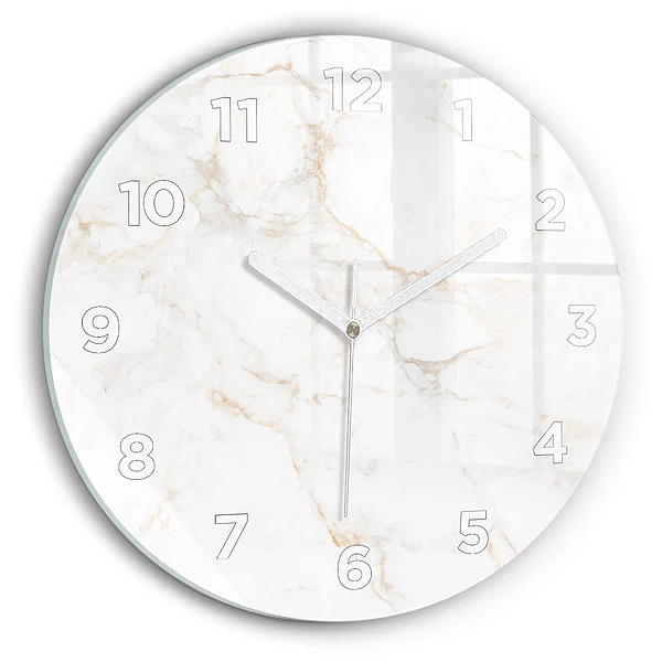 Wanduhr rund mit motiv Eleganter Marmor