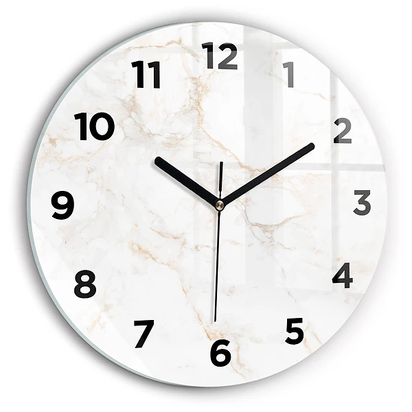 Wanduhr rund mit motiv Eleganter Marmor