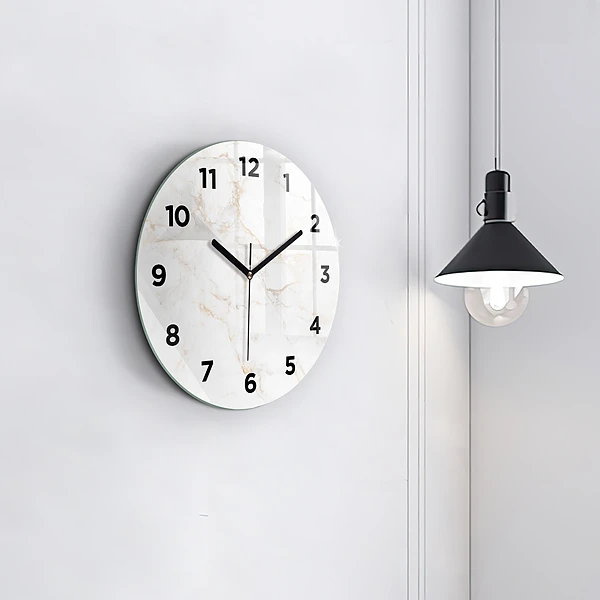 Wanduhr rund mit motiv Eleganter Marmor