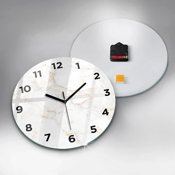 Wanduhr rund mit motiv Eleganter Marmor