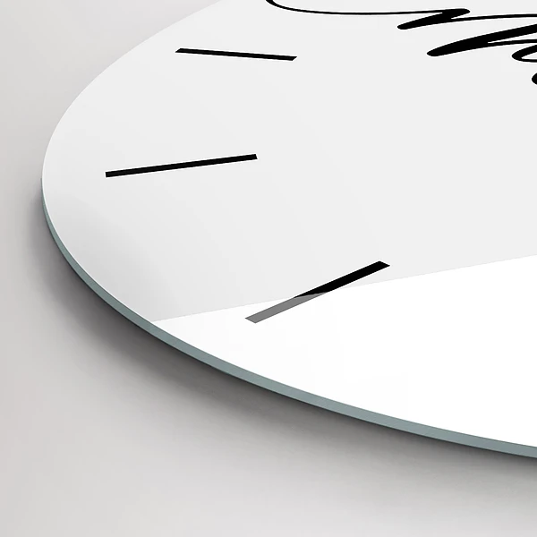 Wanduhr glas rund Erinnerungen Inschrift