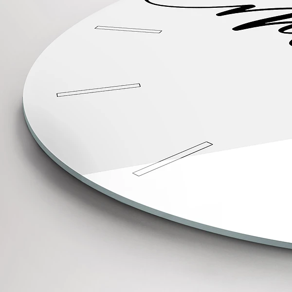 Wanduhr glas rund Erinnerungen Inschrift