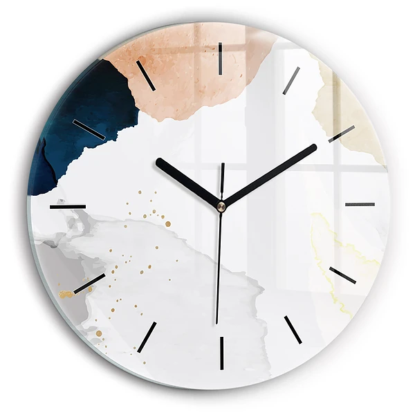 Wanduhr rund Flecken abstrakt
