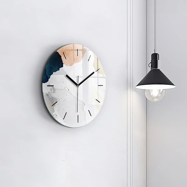 Wanduhr rund Flecken abstrakt
