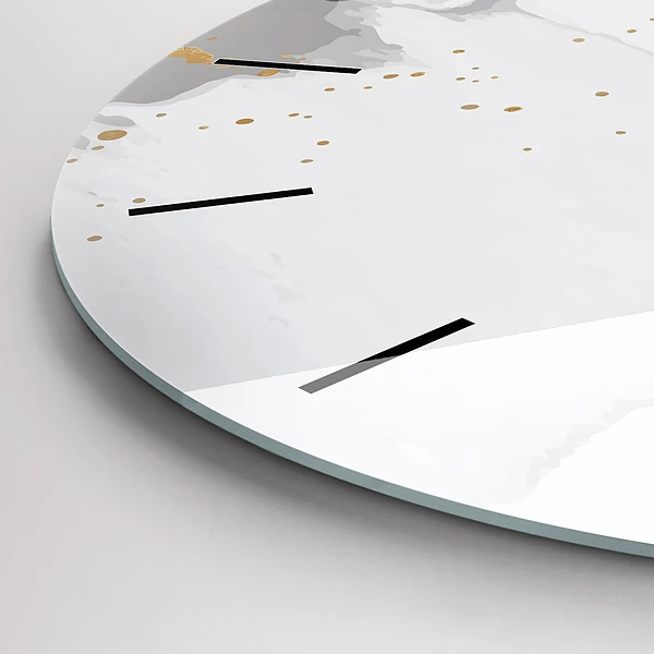Wanduhr rund Flecken abstrakt