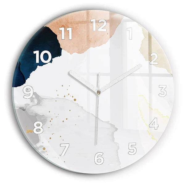 Wanduhr rund Flecken abstrakt