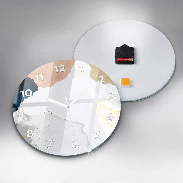 Wanduhr rund Flecken abstrakt