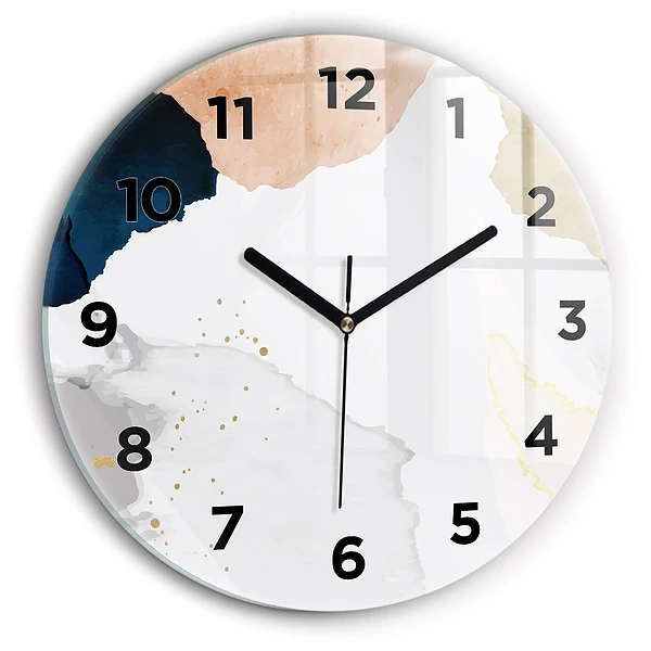 Wanduhr rund Flecken abstrakt