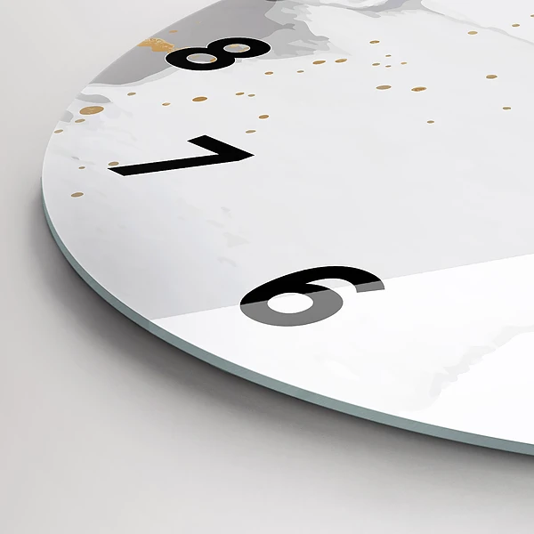 Wanduhr rund Flecken abstrakt