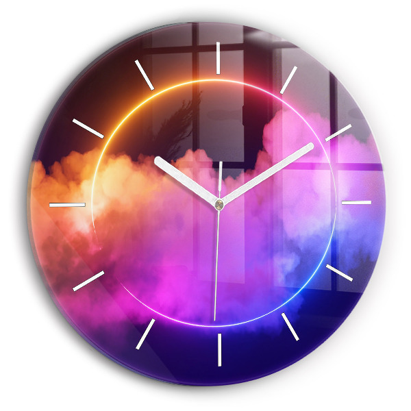 Wanduhr rund mit motiv 3D Rauch abstrakt
