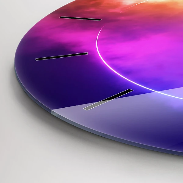 Wanduhr rund mit motiv 3D Rauch abstrakt