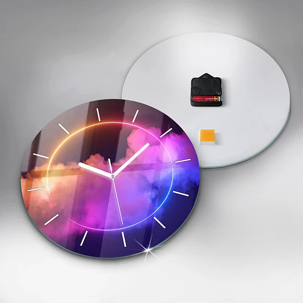 Wanduhr rund mit motiv 3D Rauch abstrakt