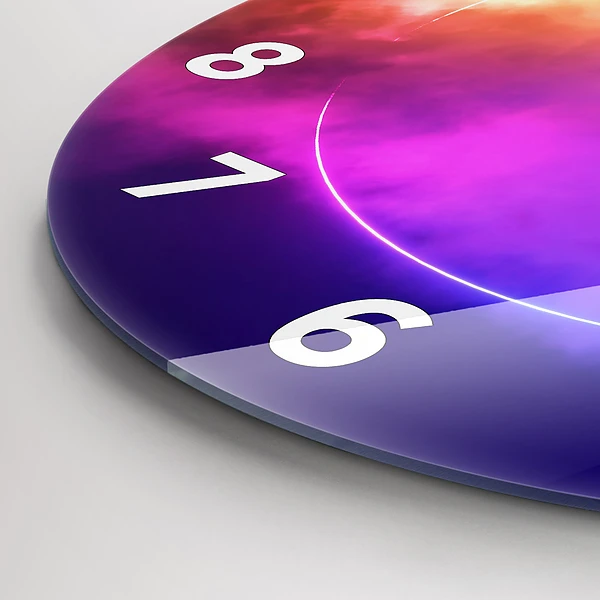 Wanduhr rund mit motiv 3D Rauch abstrakt